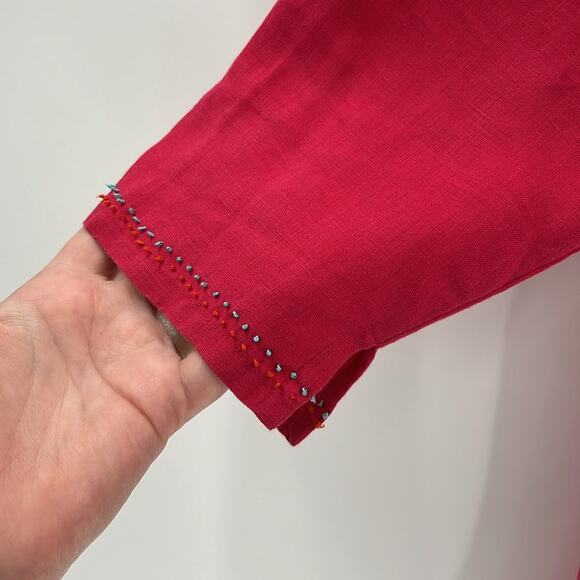 Boden Women's Linen Button Down Tunic - Raspberry - UK 14 or US 10 - Picture 3 of 7